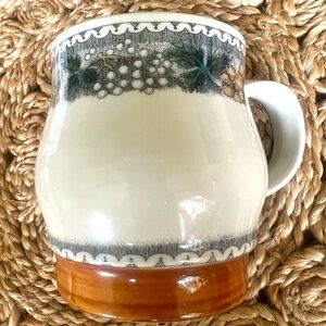 RARE RETIRED ⭐️🤎 GOEBEL BURGUND 🤎⭐️ LARGE MUG CUP 516 FLORAL